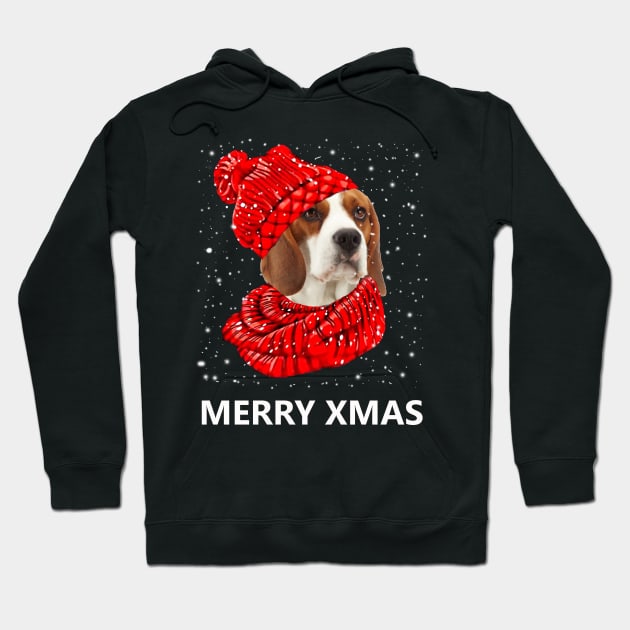 Beagle Merry Xmas Hoodie by EduardjoxgJoxgkozlov